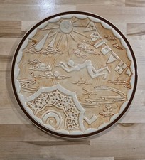 Vintage Viktor Schreckengost Swim Wall Plaque Plate Monochrome Design Beach RARE