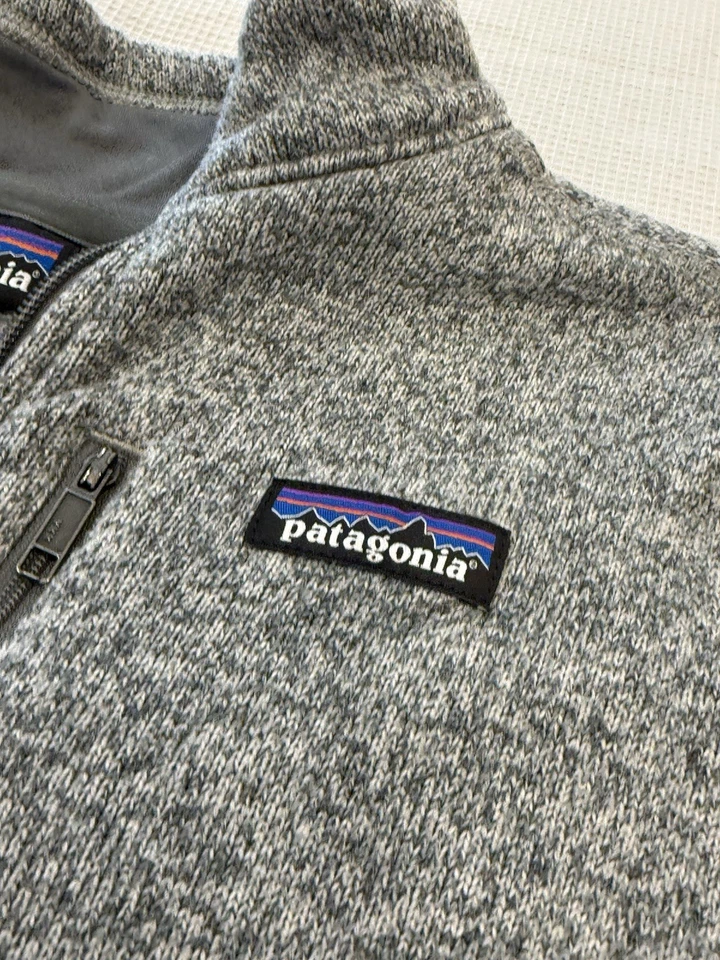 PATAGONIA Better Suéter Gris 1/4 Cremallera Polar Pullover Aire Libre Senderismo PARA HOMBRES Grande Foto 2 de 4