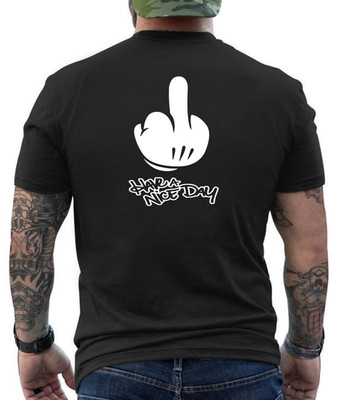 Have A Nice Day Finger Funny Graphic Design  T- Shirt