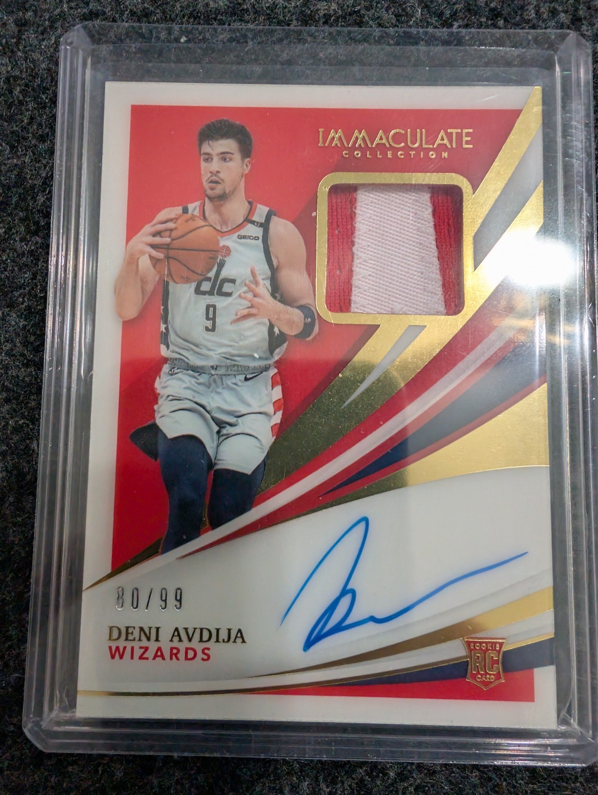 2020-21 Panini Immaculate Deni Avdija RPA /99 Rookie RC Patch Auto SP #105