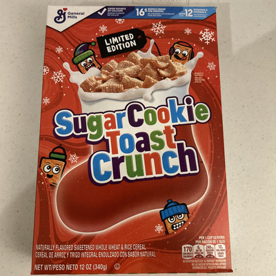 General Mills SUGAR COOKIE Toast crunch LIMITED EDITION Breakfast Cereal 12 Oz