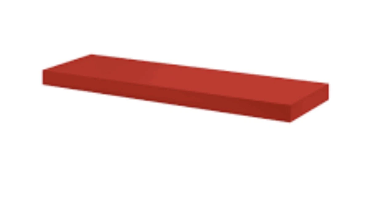 Chunky Real Wood Reclaimed Floating Shelf 75cm red kids living room