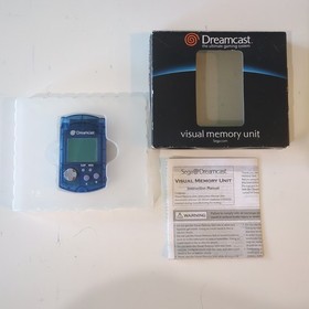 Sega Dreamcast Blue VMU Card (Visual Memory Unit) CIB Complete in Box Tested