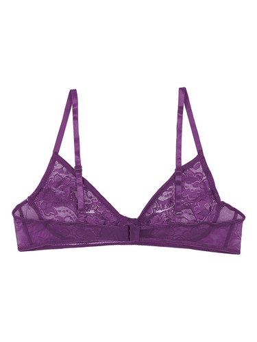 Women Lingerie Soft Sheer Lace Floral Nipple Split Bralette Unlined Bra Tops - 第 53/91 張圖片