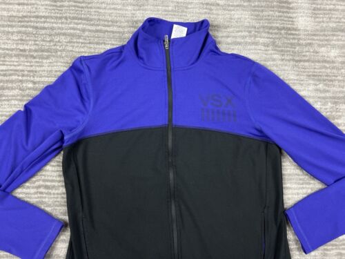 Victorias Secret Jacket Womens XS Purple Black VSX Full Zip Workout - Picture 2 of 12