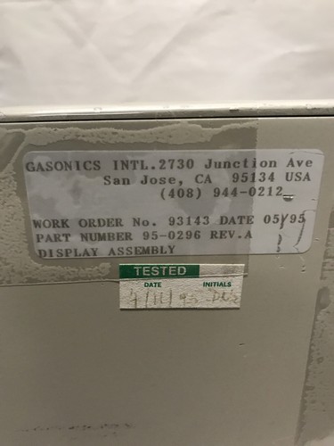Gasonics Aura 3010 L3510 Plasma Asher Display Assembly Monitor 95-0296 AWM-B-4-6 - Picture 11 of 12