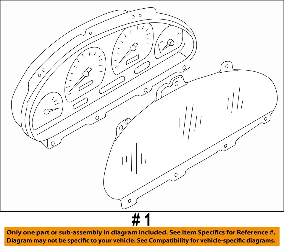 Medidor de velocímetro usado se adapta a: Nissan Quest Cluster 2001 MPH GXE grado A Foto 4 de 4