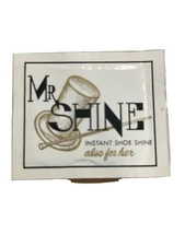 Mr. Shine Instant Shoe Shine Wipes in Original Box VTG MCM 1950’s