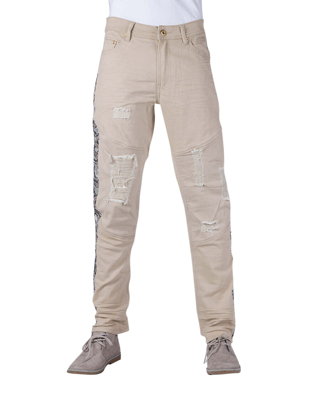 Мужские потертые джинсы A. Tiziano Champagne Blaine с 5 карманами