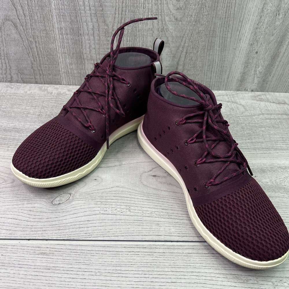 Under Armour Charged 24/7 Womens Purple Mid Ankle Boots Size 8 Lace Up