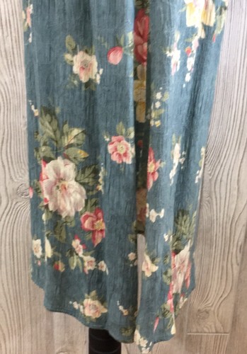 K Studio Blue Floral Print Maxi Dress Size 10 Rayon - Picture 7 of 12