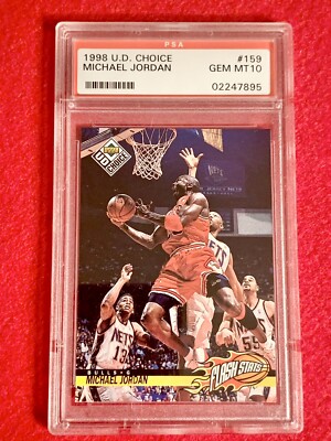 1998 Upper Deck Choice Michael Jordan Flash Stats #159 PSA 10 GEM
