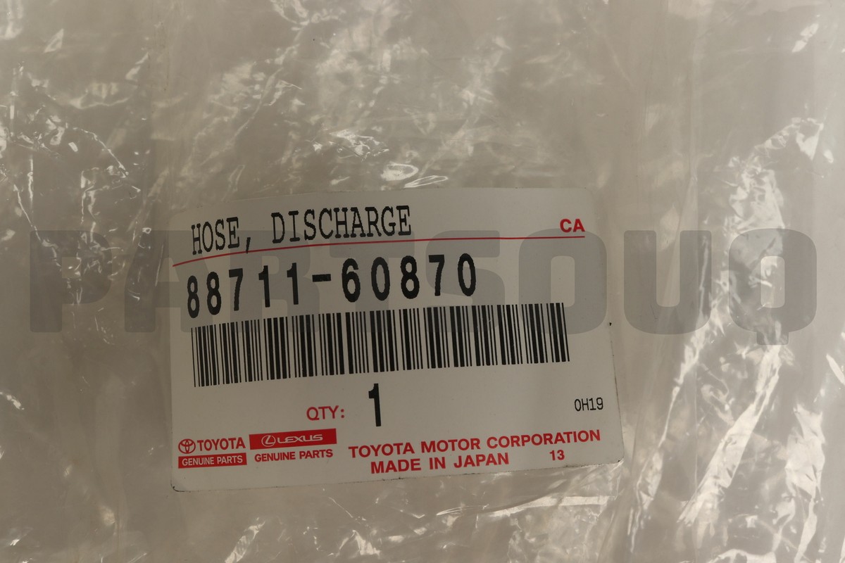 8871160870 Genuine Toyota HOSE, COOLER REFRIGERANT DISCHARGE