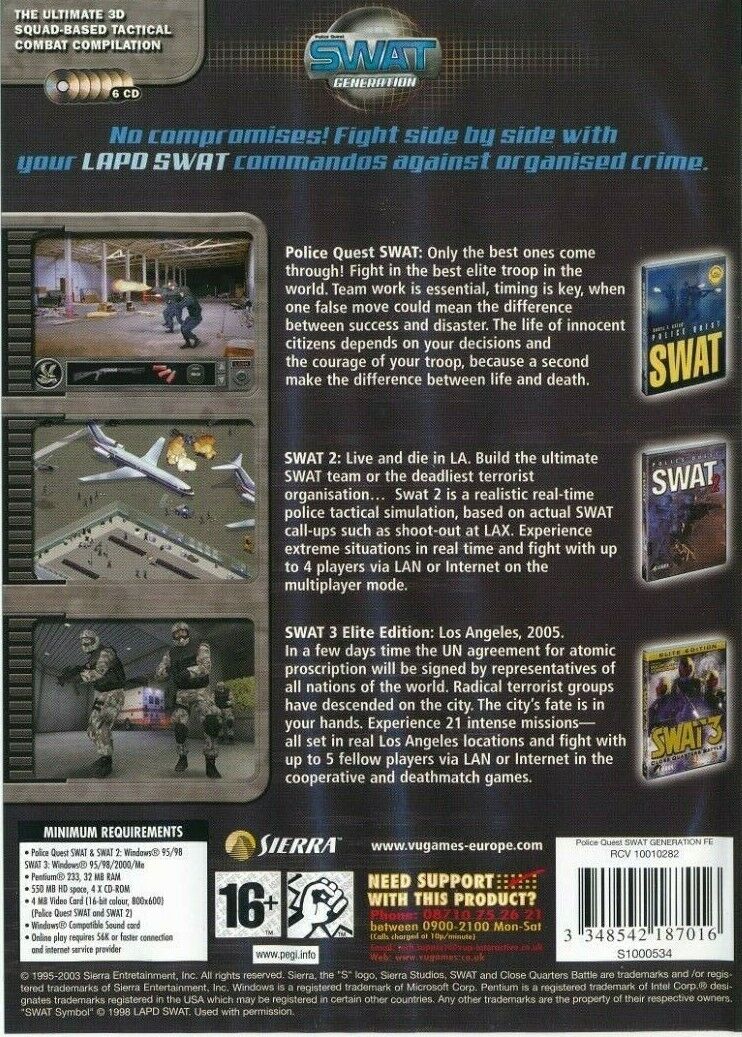 35% Police Quest: SWAT 1+2 on