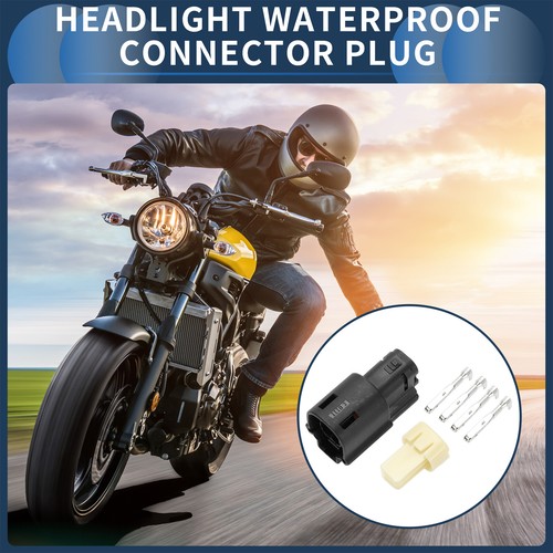 4 Pin Headlight Waterproof Connector Plug for Harley-Davidson 1 Set Plastic - Picture 3 of 6