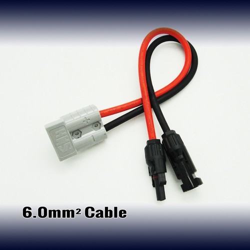 FOR MC-4 CONNECTOR TO 50AMP ANDERSON PLUG SOLAR 6MM² CABLE ADAPTOR WIRING 40CM - Picture 10 of 24