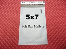 100 Poly Bag Mailers 5x7 Small Self-Sealing Postal Shipping Bags 5''x 7''