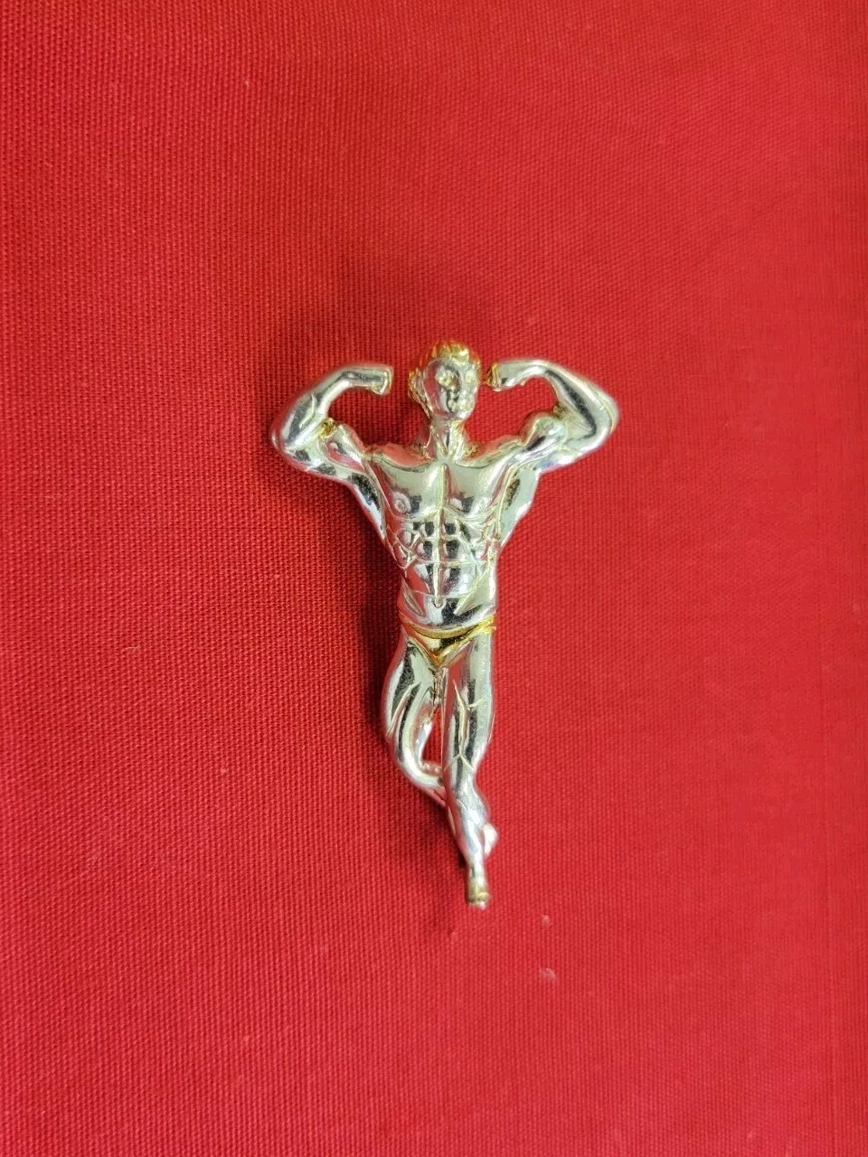 Sterling Silver .925 BODYBUILDER SOLID 2" Pendant… - image 4