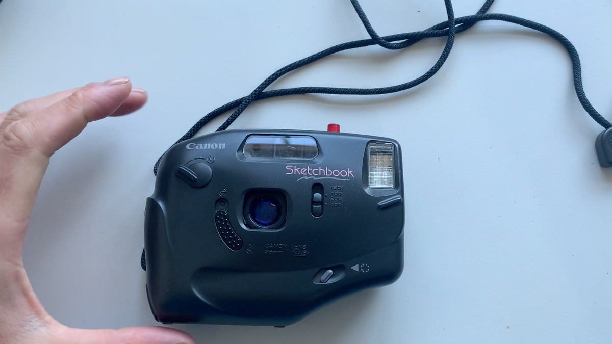 Canon Sketchbook 35mm film camera black Working with carry