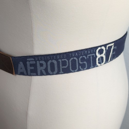Aeropostale 87 Women's Woven Belt XL Blue D Ring Adjustable - Picture 6 of 6