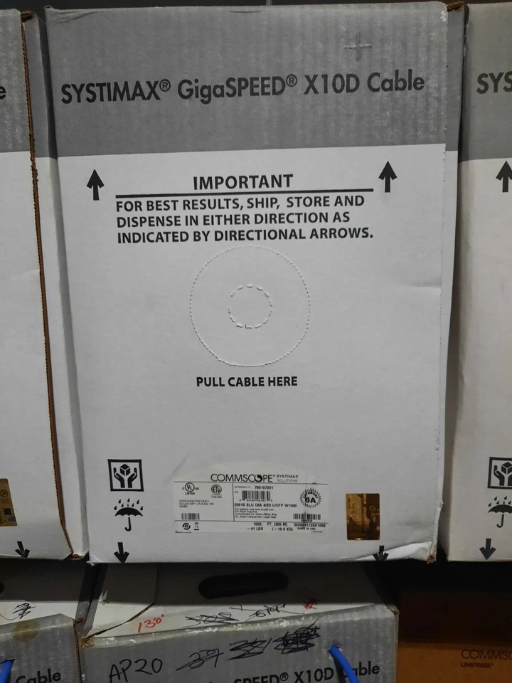 Commscope Systimax GigaSpeed X10D Category 6A Plenum cable - Image 2 of 4