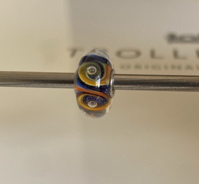 Trollbeads Blue Sunset OOAK Extremely Rare Mini Bead