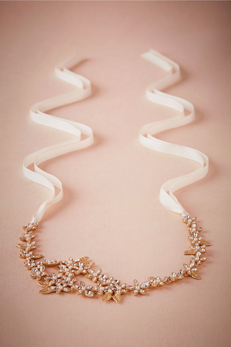 Elizabeth Bower Gilt Amaranthus Halo headpiece NEW SALE - Bridal Jewellery and Accessories | Elizabeth Bower main image 3