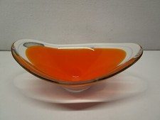 NICE Swedish MCM Flygsfors COQUILLE Paul Kedelv Art Glass Bowl 13 1/2