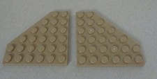 LEGO 6106 - 6030845 Plates 6x6 without Corner Sand Yellow x2 **