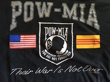 90s POW MIA's Vintage T-Shirt, Sz XL Made in USA, Fruit Loom