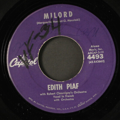 EDITH PIAF: milord CAPITOL 7'' Single 45 RPM