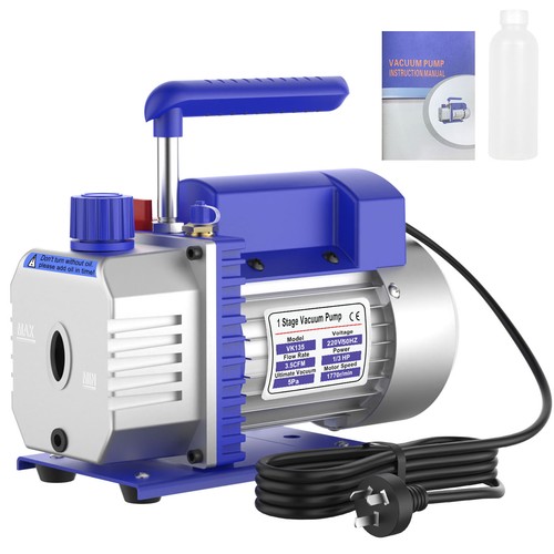 3.5CFM 1/3hp Rotary Vane Deep Vacuum Pump HVAC R410a R134 AC Air Refrigerant - Picture 6 of 12