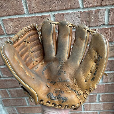 Vintage Rawlings Baseball Glove Tommy Davis 1960's Rare Japan