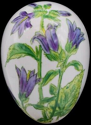 Chamart Limoges France Hand Painted Daffodils Trinket Egg Jewelry Box