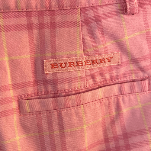 Burberry Golf pink plaid Capri cotton pants size 6 - Picture 7 of 7