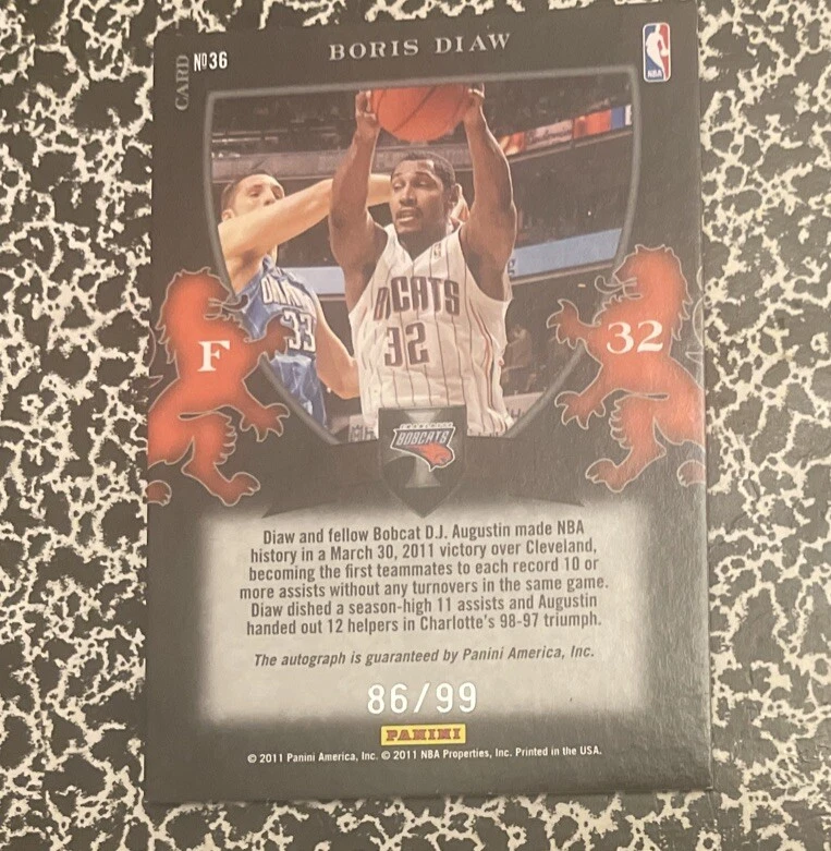 Elite Black Box 2010-11 - Crusade Signatures #36 Boris Diaw/99 (AU) Foto 2 de 2