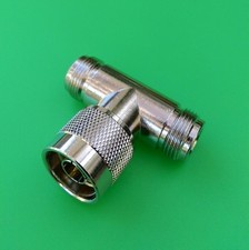 1 PC N Connector T Type - 1 Male to 2 Female - USA Seller