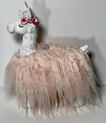 Hobby Lobby Wooly Llama Figurine 8 T x 6 L x 3 W in Excellent Used Condition