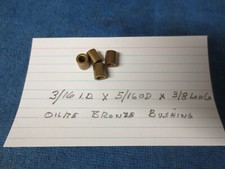 Lot of 4 Oilite Bushing Bronze New 3/16 id x 5/16 od x 3/8 Brass Bearing