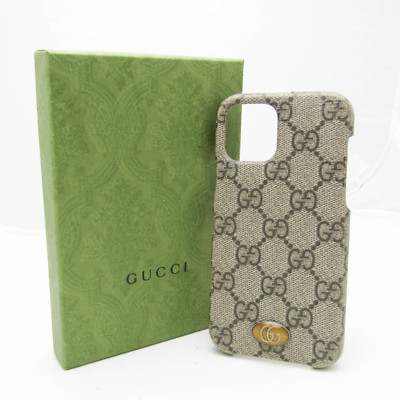 GUCCI iPhone12 ケース GGスプリーム GUCCI iPhone12 GG Supreme Smartphone Case Smartphone Cover Beige