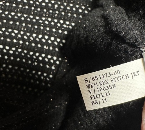Banana Republic Cardigan Women’s Medium Lamb's Wool Sweater Knitted Black Gold - Picture 13 of 15