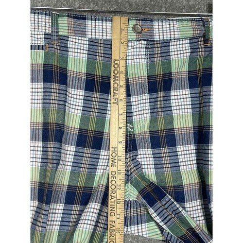 Tommy Bahama Shorts Mens Size 42 Blue Green Plaid Cotton Pockets Bermuda - Picture 10 of 11