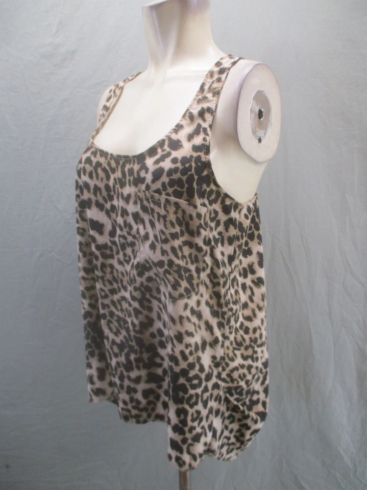 Necessary Objects Size L Womens Animal Print Square Neck Racerback Tank Top 274 - Image 3 of 4