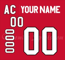 Huntsville havoc Customized Number Kit For 2019-2021 Red Uniform
