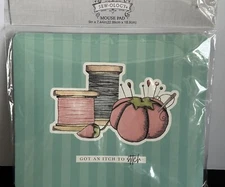 SEWOLOGY Mouse Pad "Got An Itch To Stitch" Size 9" x 7.5" NEW Great Gift Sewing