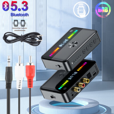 Bluetooth 5.3 NFC Transmitter Receiver 3.5mm AUX RCA USB Coaxial Optical Adapter