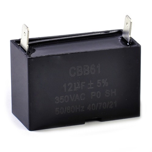 CBB61 12uF 350VAC Capacitor Small Gasoline Generator 350/60HZ Ceiling Fan Motor - Picture 7 of 8