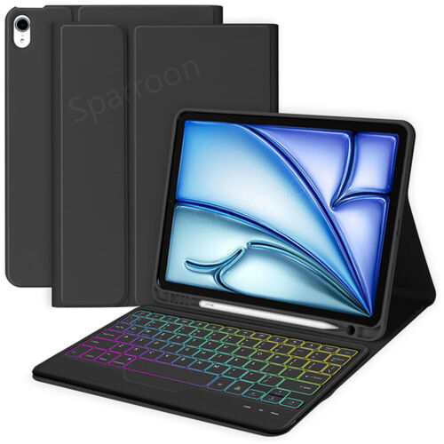 Backlit Keyboard Case Mouse For iPad 5/6/7/8/9/10/11th Gen Air 6 5 4 3 Pro 11" - Picture 2 of 39