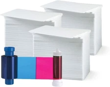 Magicard  MA250YMCKOK  Color Ribbon & 200 Blank White PVC Cards Bundle