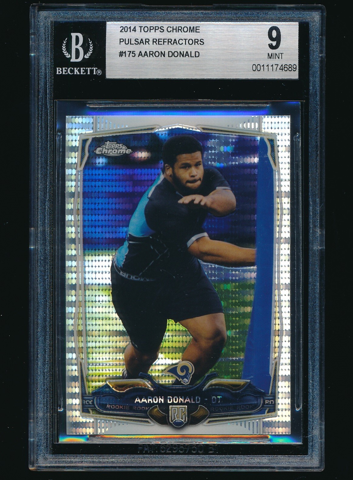 2014 Topps Chrome Pulsar Refractor rookie #175 Aaron Donald rc BGS 9 Mint